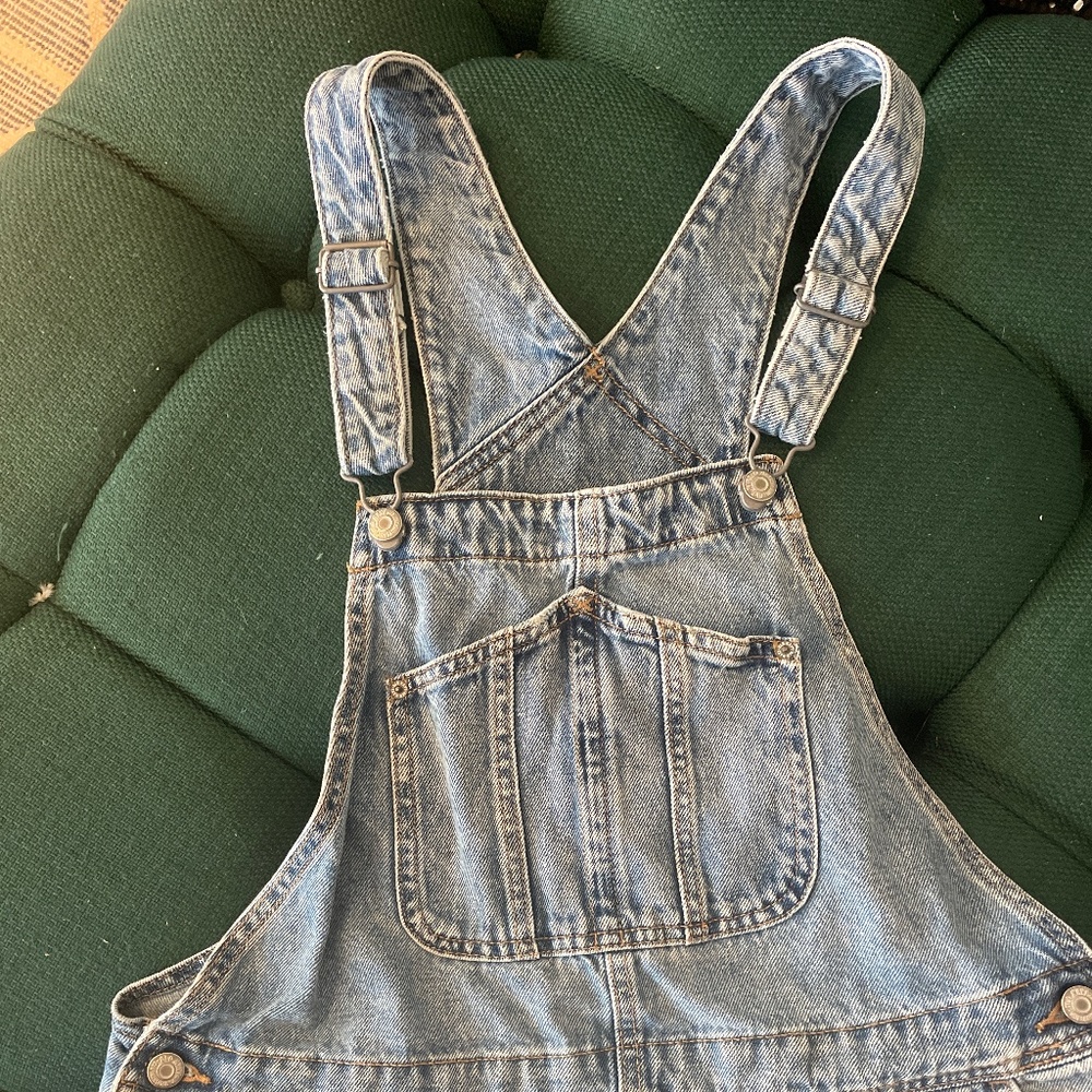 Distressed Overall Shorts